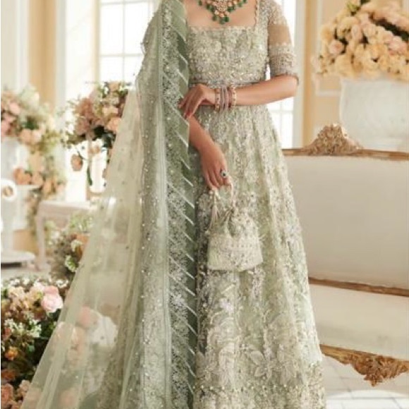 Elan Dresses & Skirts - Desi Pistachio Green Gown